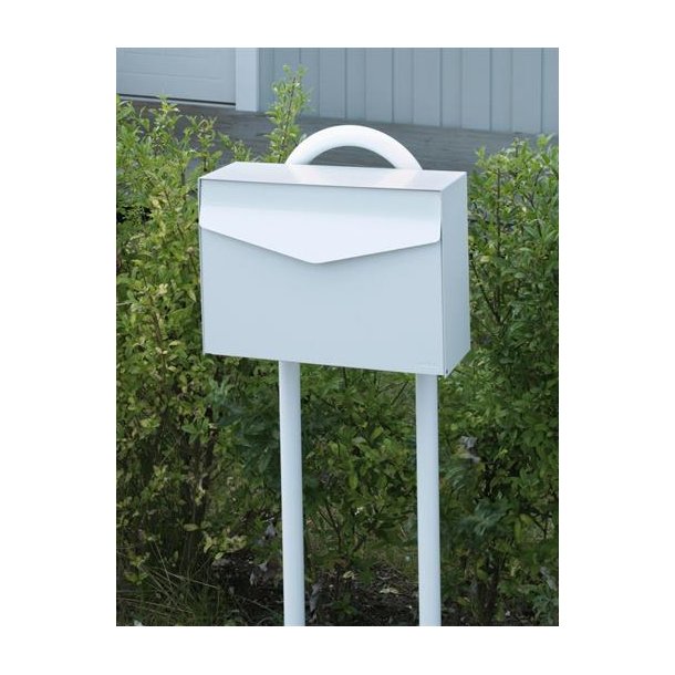 MEFA Letter postkasse - Mat HVID med blank HVID brevklap